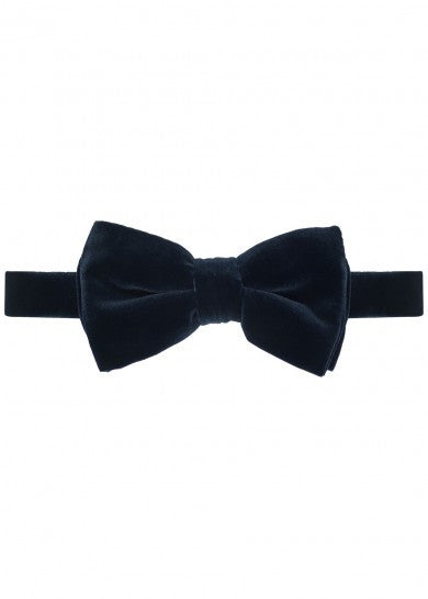 Navy Velvet Bow Tie