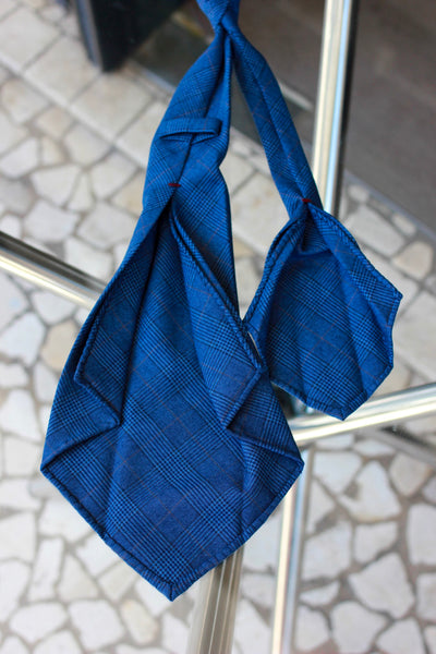 Blue Check 7-Fold Tie