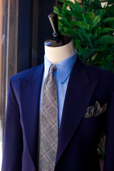 Grey Linen 7-Fold Tie