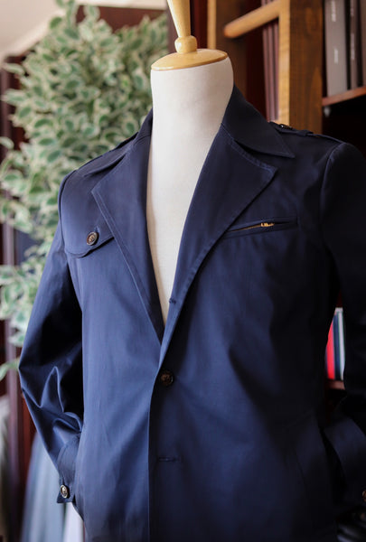 Navy Zip & Button Jacket