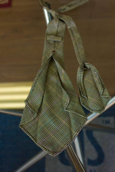 Light Green Check 7-Fold Tie