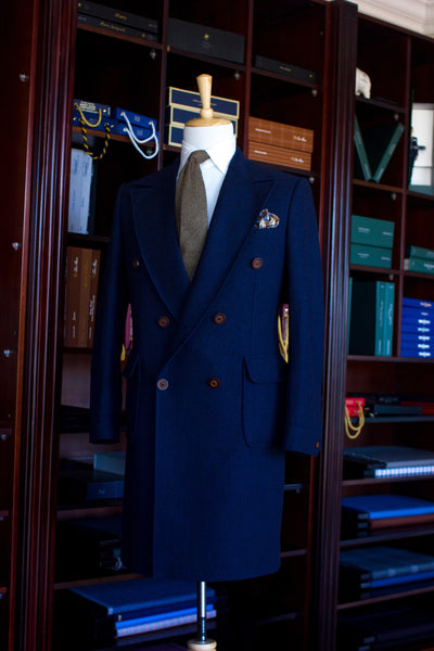 Navy Tweed Ulster Coat